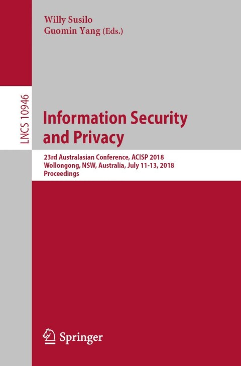 Cover image for book Information Security and Privacy