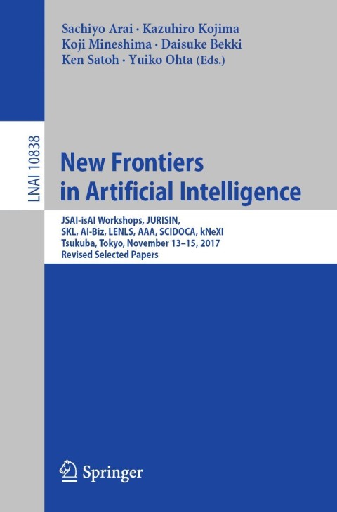 Cover image for book New Frontiers in Artificial Intelligence