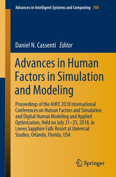 Cover image for book Advances in Human Factors in Simulation and Modeling