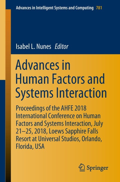 Cover image for book Advances in Human Factors and Systems Interaction