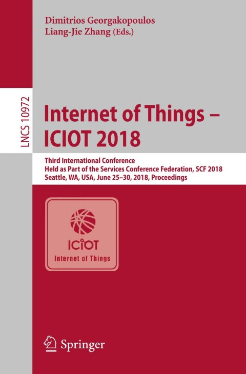 Cover image for book Internet of Things – ICIOT 2018