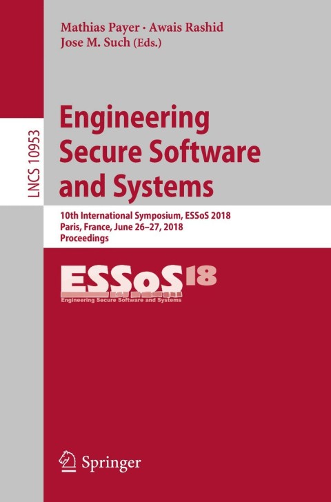 Cover image for book Engineering Secure Software and Systems