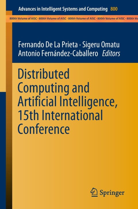 Cover image for book Distributed Computing and Artificial Intelligence, 15th International Conference