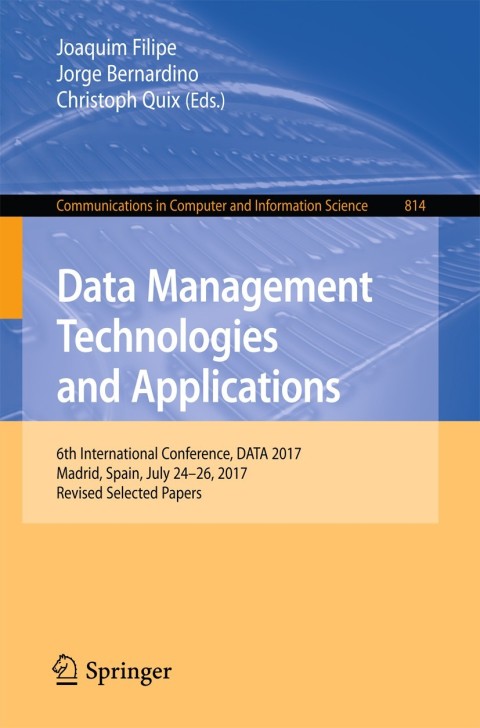 Cover image for book Data Management Technologies and Applications