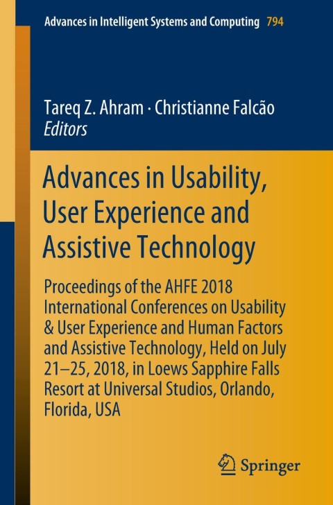 Cover image for book Advances in Usability, User Experience and Assistive Technology