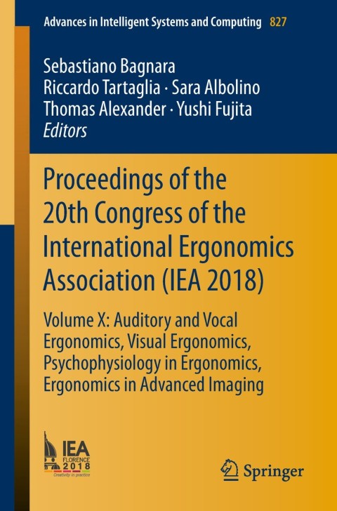 Cover image for book Proceedings of the 20th Congress of the International Ergonomics Association (IEA 2018)