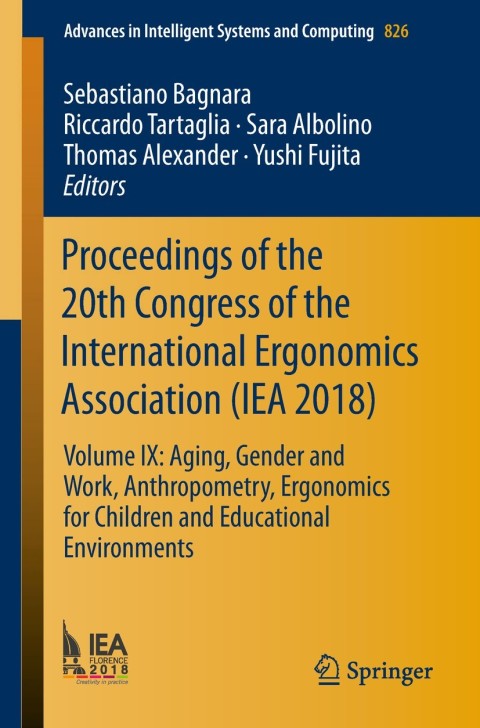Cover image for book Proceedings of the 20th Congress of the International Ergonomics Association (IEA 2018)