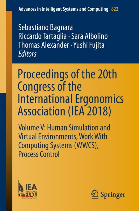 Cover image for book Proceedings of the 20th Congress of the International Ergonomics Association (IEA 2018)