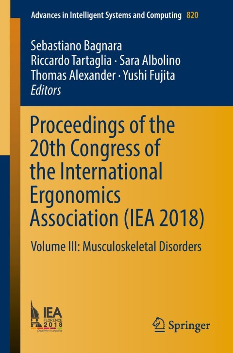 Cover image for book Proceedings of the 20th Congress of the International Ergonomics Association (IEA 2018)
