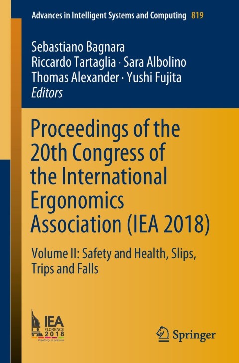 Cover image for book Proceedings of the 20th Congress of the International Ergonomics Association (IEA 2018)
