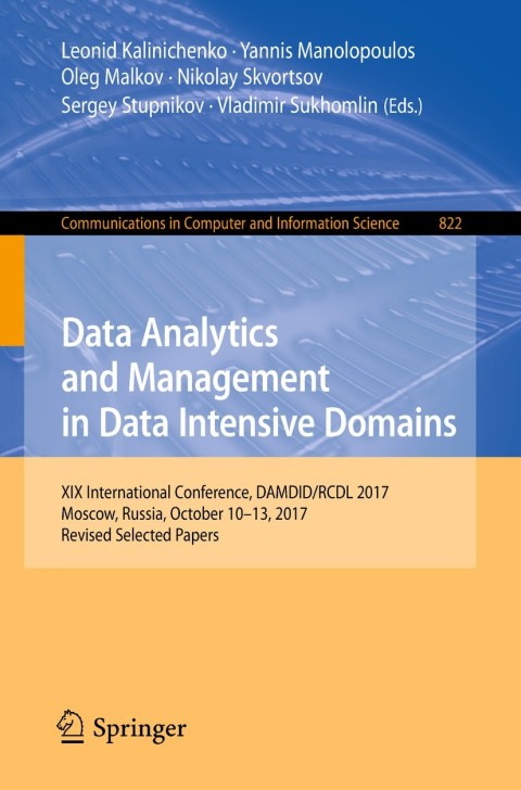 Cover image for book Data Analytics and Management in Data Intensive Domains