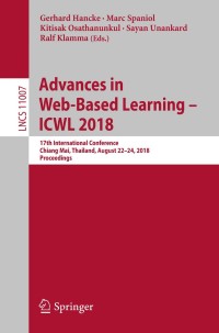 Cover image: Advances in Web-Based Learning – ICWL 2018 9783319965642