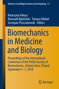 Cover image: Biomechanics in Medicine and Biology 9783319972855