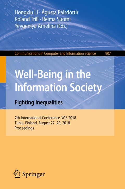 Cover image for book Well-Being in the Information Society. Fighting Inequalities