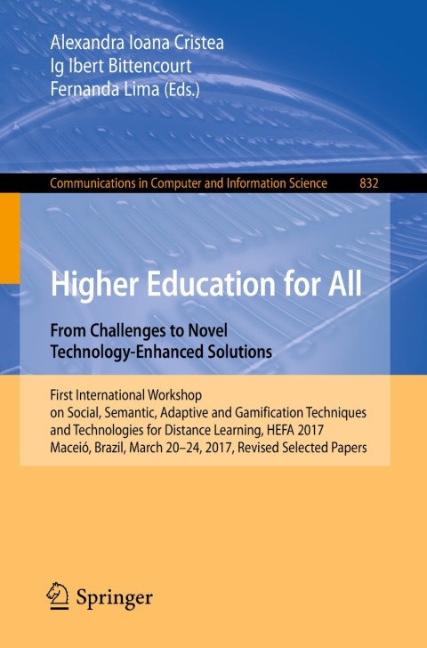Cover image for book Higher Education for All. From Challenges to Novel Technology-Enhanced Solutions