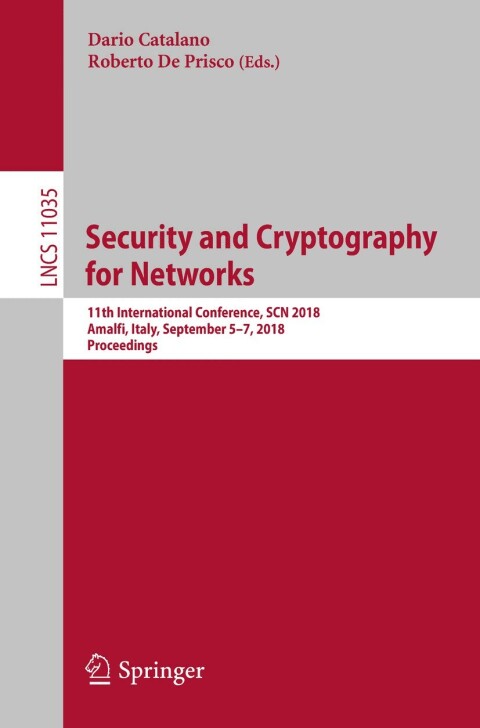 Cover image for book Security and Cryptography for Networks