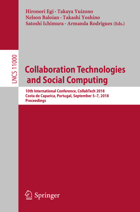Cover image for book Collaboration Technologies and Social Computing