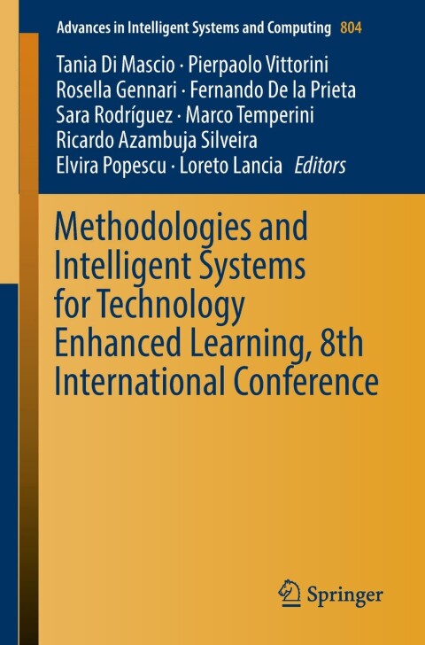 Cover image for book Methodologies and Intelligent Systems for Technology Enhanced Learning, 8th International Conference
