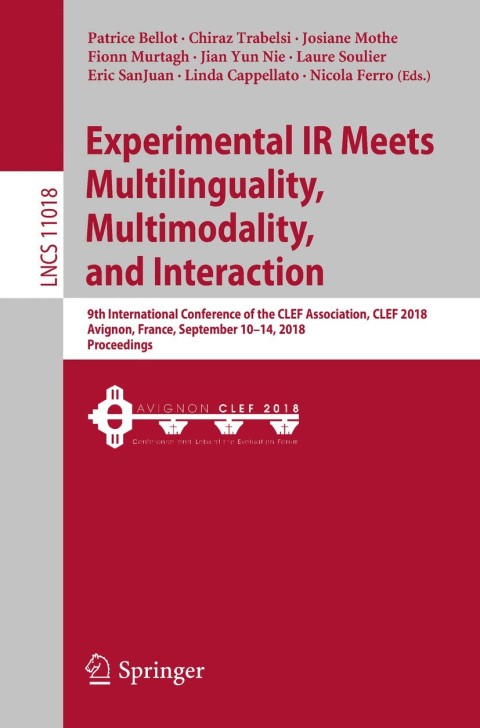 Cover image for book Experimental IR Meets Multilinguality, Multimodality, and Interaction