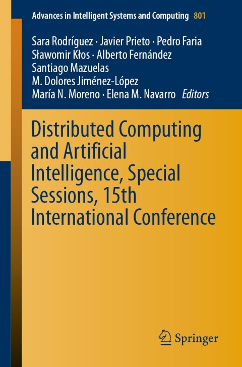 Cover image for book Distributed Computing and Artificial Intelligence, Special Sessions, 15th International Conference