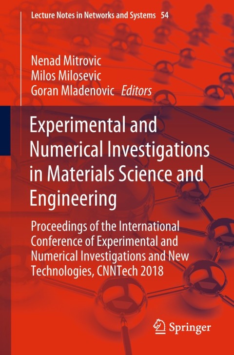 Cover image for book Experimental and Numerical Investigations in Materials Science and Engineering