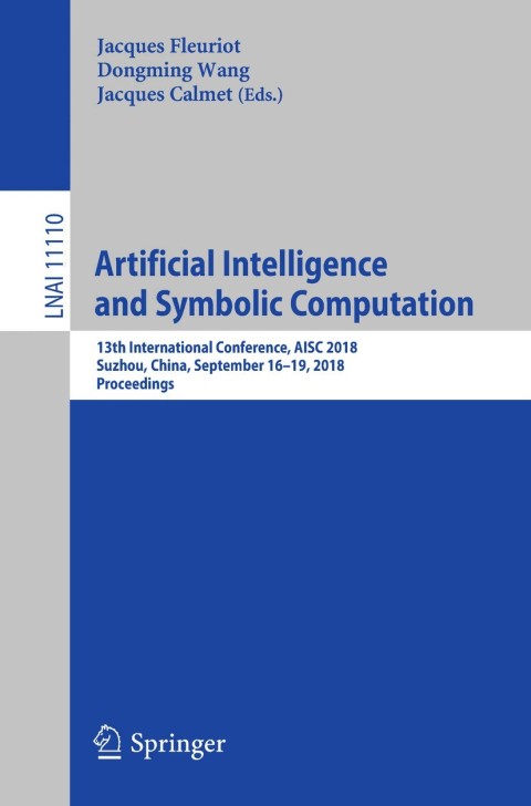 Cover image for book Artificial Intelligence and Symbolic Computation