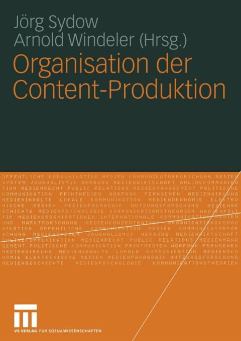 Cover image for book Organisation der Content-Produktion