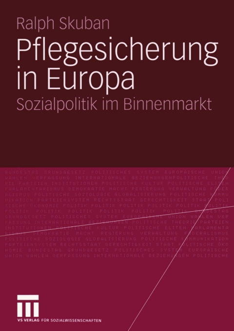 Cover image for book Pflegesicherung in Europa