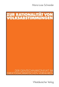 Cover image: Zur Rationalität von Volksabstimmungen 9783531140902