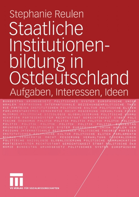 Cover image for book Staatliche Institutionenbildung in Ostdeutschland