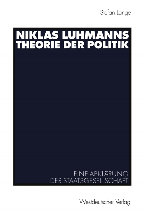 Cover image for book Niklas Luhmanns Theorie der Politik