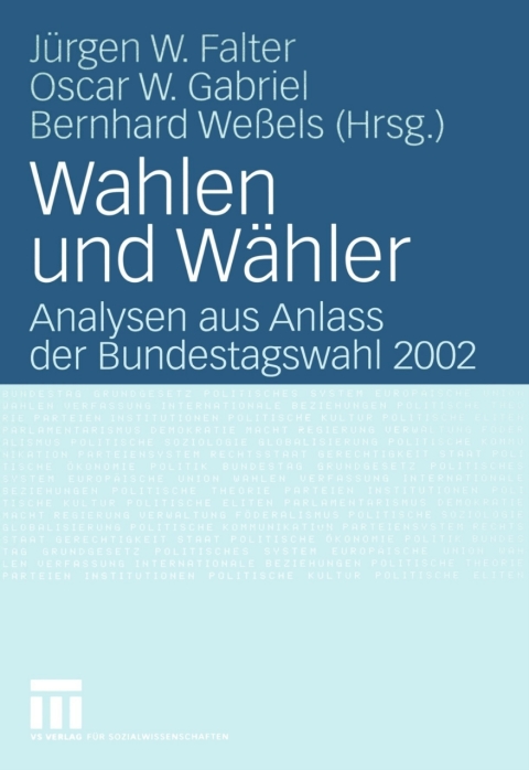 Cover image for book Wahlen und Wähler