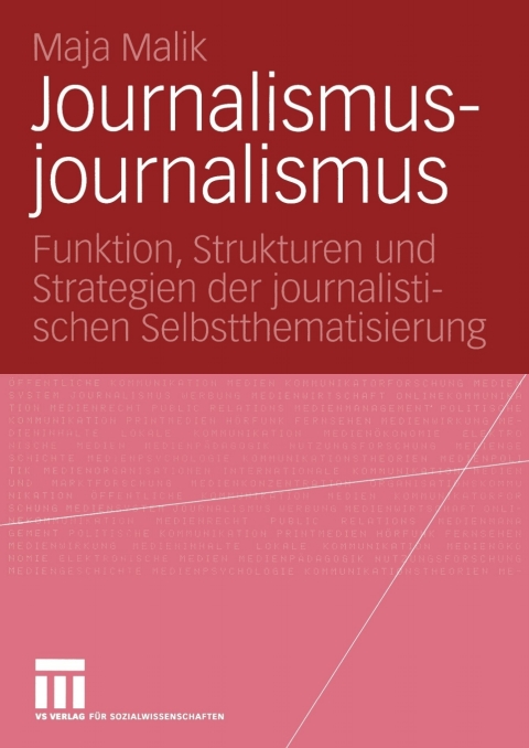 Cover image for book Journalismusjournalismus