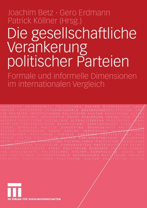 Cover image for book Die gesellschaftliche Verankerung politischer Parteien