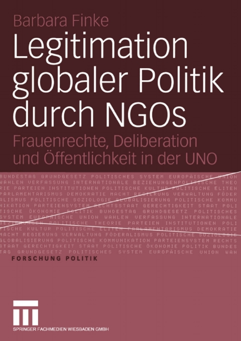 Cover image for book Legitimation globaler Politik durch NGOs