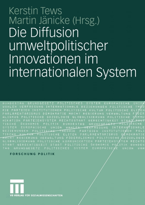 Cover image for book Die Diffusion umweltpolitischer Innovationen im internationalen System