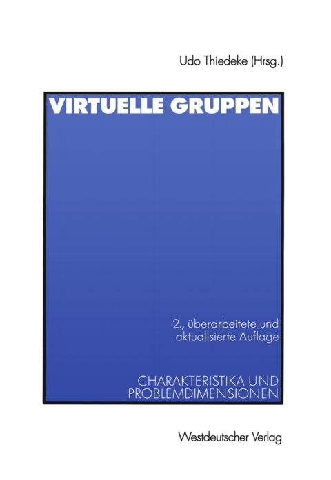 Cover image for book Virtuelle Gruppen