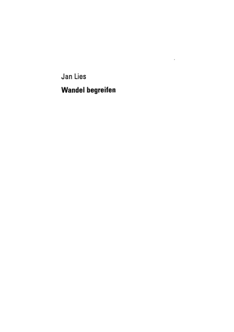 Cover image for book Wandel begreifen