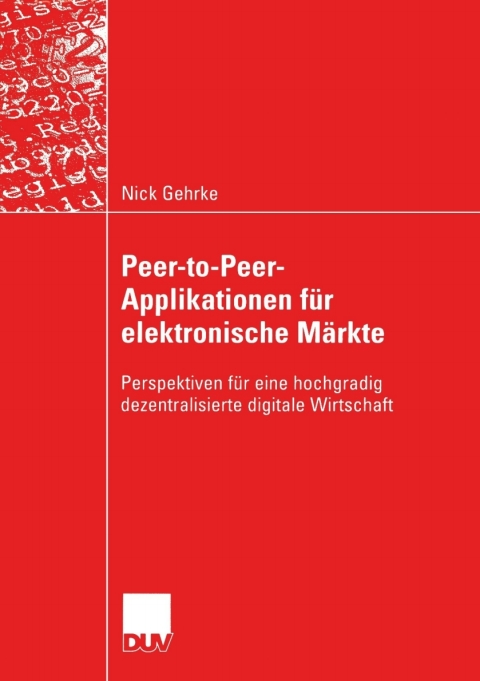 Cover image for book Peer-to-Peer-Applikationen für elektronische Märkte