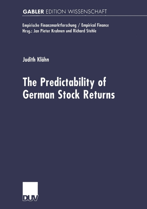 Cover image for book The Predictabilty of German Stock Returns
