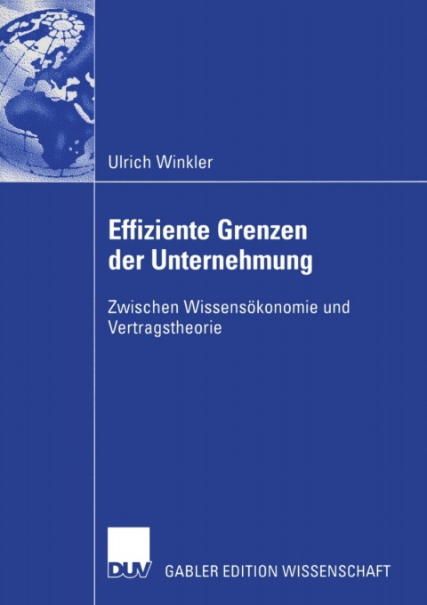 Cover image for book Effiziente Grenzen der Unternehmung