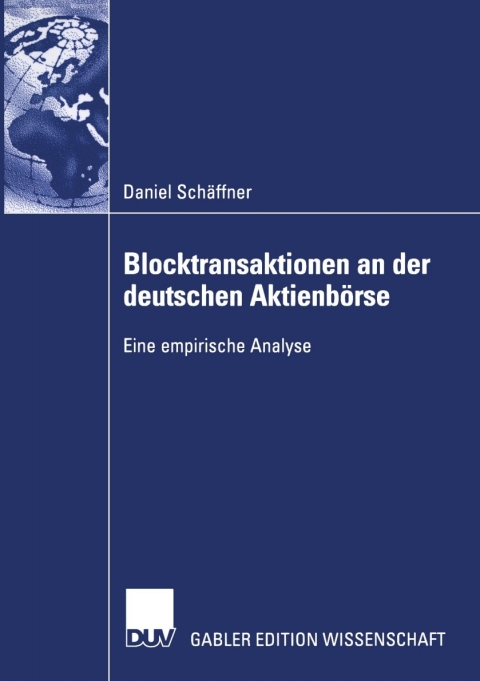 Cover image for book Blocktransaktionen an der deutschen Aktienbörse