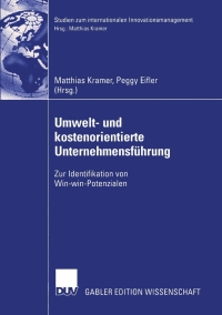 Cover image: Umwelt- und kostenorientierte Unternehmensführung 1st edition 9783824478736