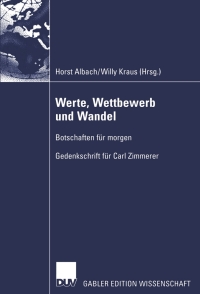 Cover image: Werte, Wettbewerb und Wandel 1st edition 9783824479078