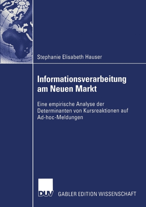 Cover image for book Informationsverarbeitung am Neuen Markt