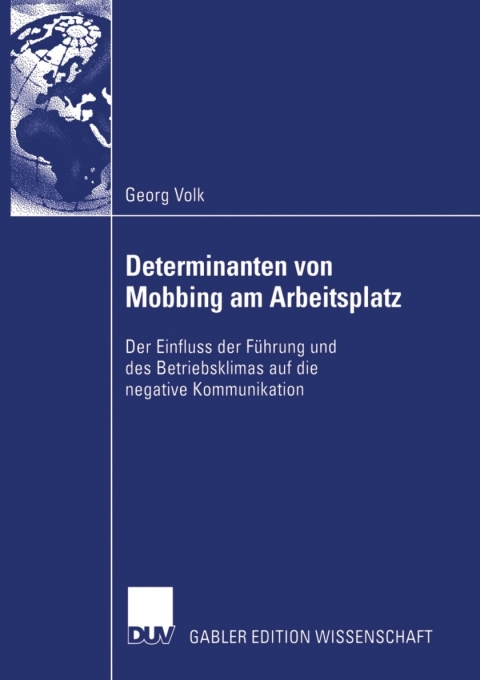 Cover image for book Determinanten von Mobbing am Arbeitsplatz