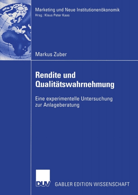 Cover image for book Rendite und Qualitätswahrnehmung
