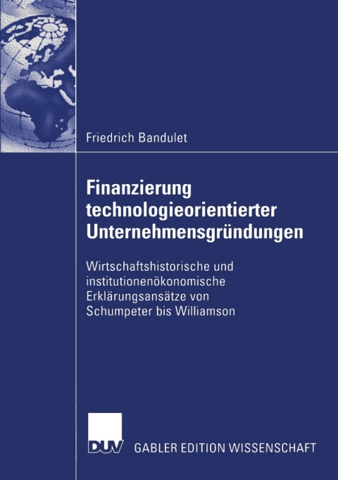Cover image for book Finanzierung technologieorientierter Unternehmensgründungen