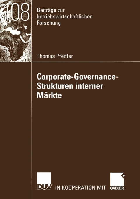 Cover image for book Corporate-Governance-Strukturen interner Märkte