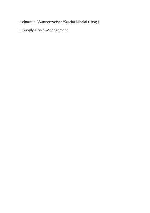 Cover image for book E-Supply-Chain-Management
